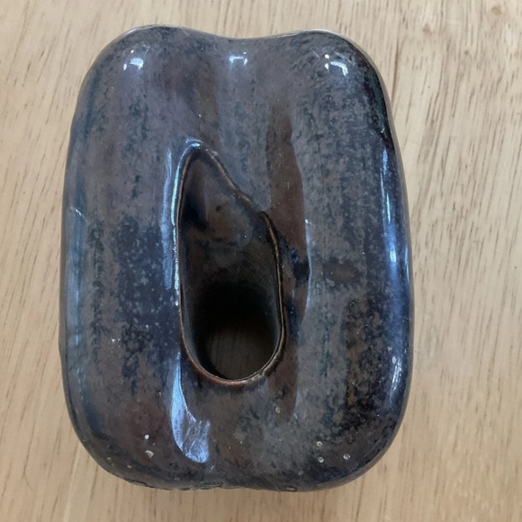 Vintage Brown Porcelain Bullnose Guy Strain Wire Insulator Ceramic - Picture 3 of 9